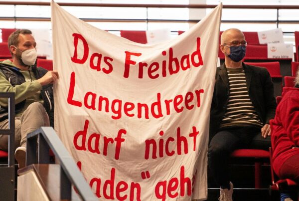 Transparent zum Erhalt des Freibad Langendreer